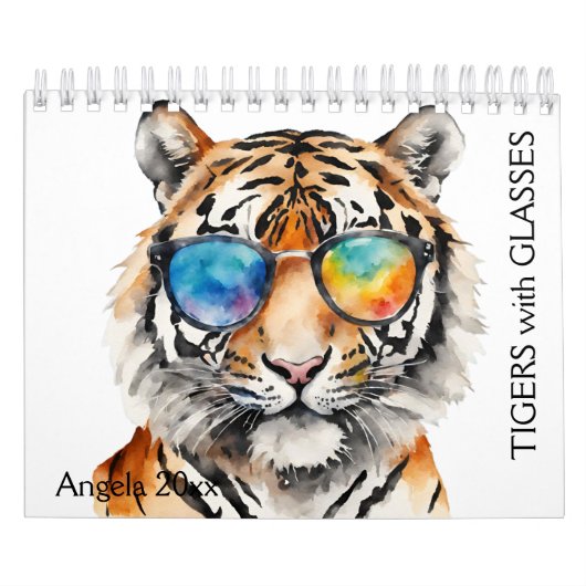 Calendrier Tigres aquarelles (Protection)