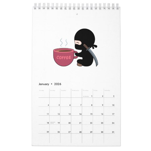 Calendrier Tiny Ninjas (Jan 2026)