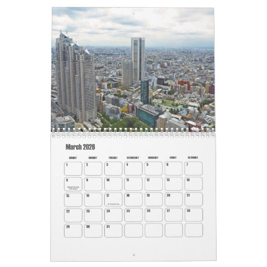 Calendrier Tokyo-Japon (Mar 2026)