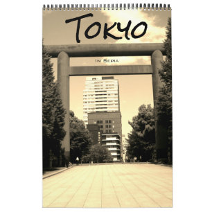 Calendrier tokyo japon sépia 2027