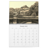 Calendrier tokyo sepia 2025 (Jan 2026)