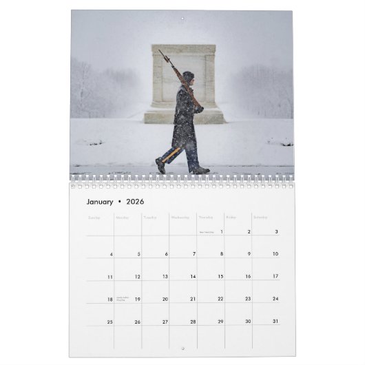 Calendrier Tombeau des inconnus (Jan 2026)