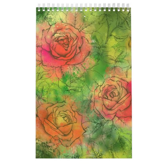 Calendrier Top 12 Plus Belles Fleurs Peinture Art (Protection)