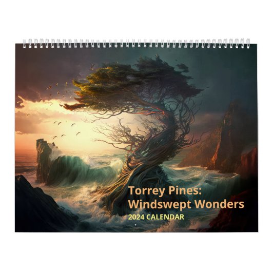 Calendrier Torrey Pines : Merveilles balayées par le vent (Protection)