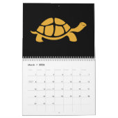 Calendrier Tortue multicolore (Mar 2026)