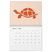 Calendrier Tortue multicolore (Feb 2026)