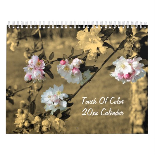 Calendrier Touche De Couleur Fleurs Et Nature (Protection)