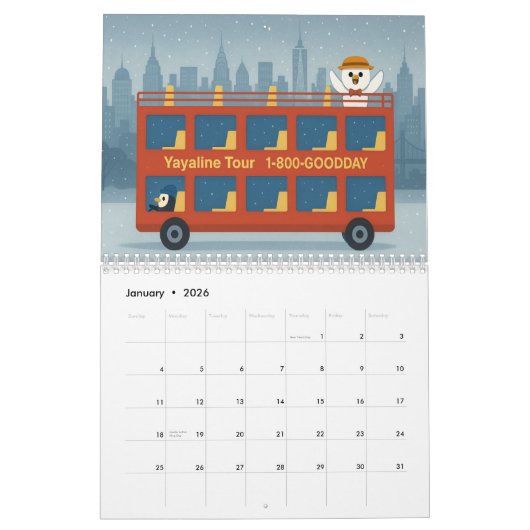 Calendrier Tourist (Jan 2026)