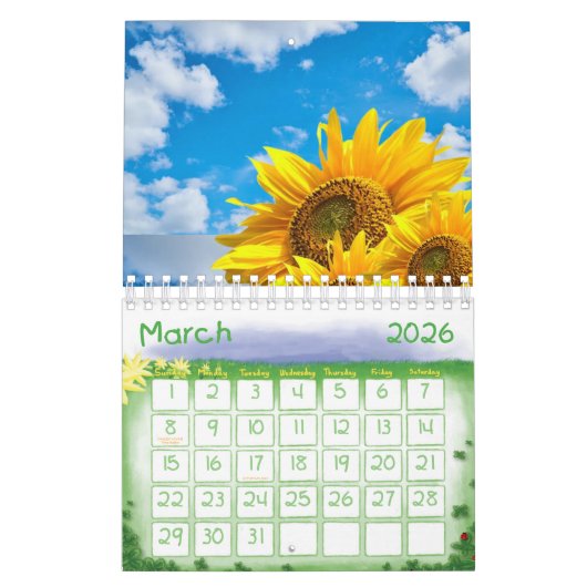 Calendrier Tournesol 2025 (Mar 2026)