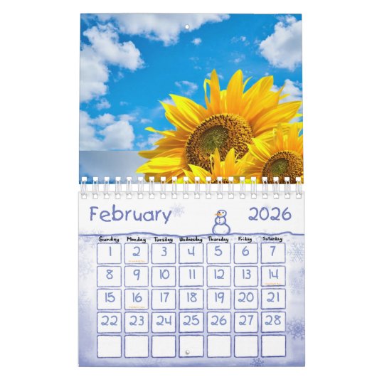 Calendrier Tournesol 2025 (Feb 2026)