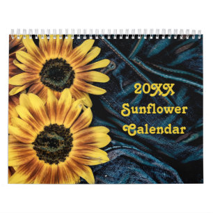 Calendrier Tournesol Jaune rustique Pays Beau 2024