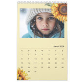 Calendrier Tournesol photo nouvelle année (Mar 2026)