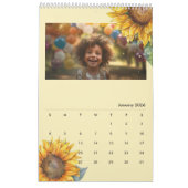 Calendrier Tournesol photo nouvelle année (Jan 2026)