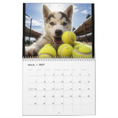 Calendrier Tous les ans Tennis et Chiens (Mar 2027)