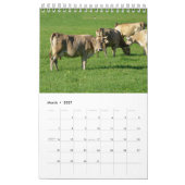 Calendrier Tout au long de l'année avec de jolies vaches! (Mar 2027)