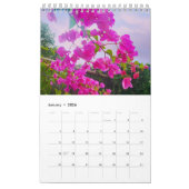 Calendrier Tout au long de l'année avec fleurs (Jan 2026)