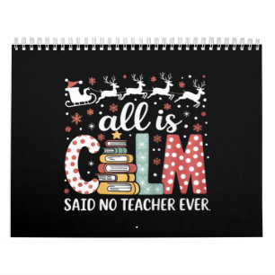 Calendrier Tout Calme Dit Pas Professeur Noël Crayon Arbre