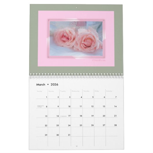 Calendrier Tout est en rose 2018 (Mar 2026)