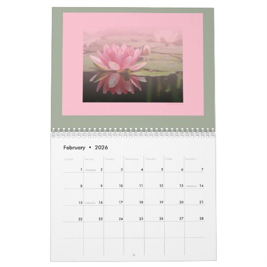 Calendrier Tout est en rose 2018 (Feb 2026)