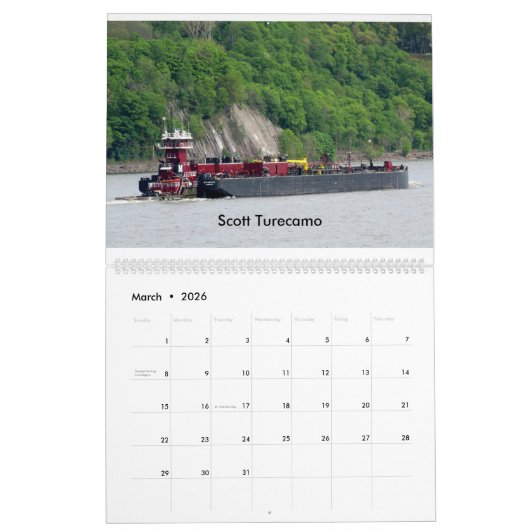 Calendrier Tractions subites sur le fleuve Hudson 2017 (Mar 2026)