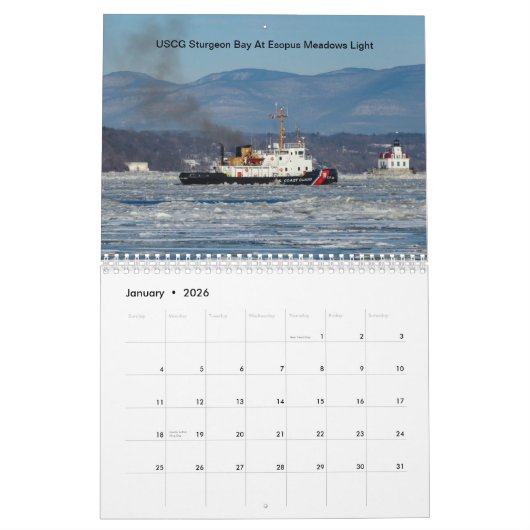 Calendrier Tractions subites sur le fleuve Hudson 2019 (Jan 2026)