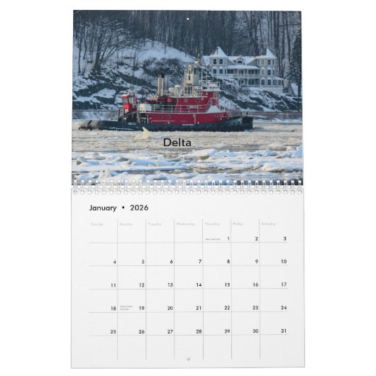 Calendrier Tractions subites sur le fleuve Hudson 2019 un (Jan 2026)