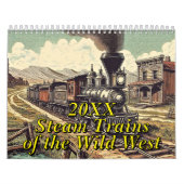 Calendrier Trains à vapeur de l'Ouest sauvage Illustrations (Protection)