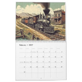 Calendrier Trains à vapeur de l'Ouest sauvage Illustrations (Feb 2027)