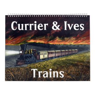 Calendrier Trains Currier et Ives
