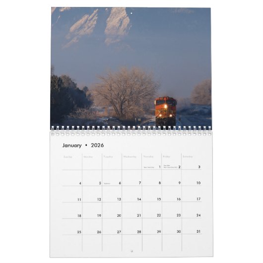 Calendrier Trains modifiables (Jan 2026)