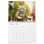 Calendrier : Trendy Feline Adventure : Chat en Trench Coat su (Feb 2026)