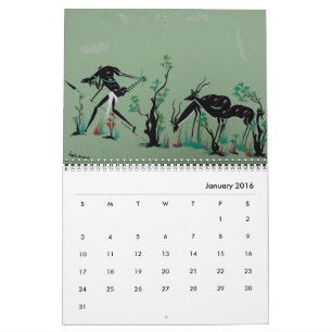 Calendrier tribal africain d'art