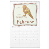Calendrier Tribal Animaux abstraits d'Europe (Feb 2027)