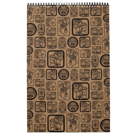 Calendrier Tribal MAYA ancien masque motif 1 (Protection)