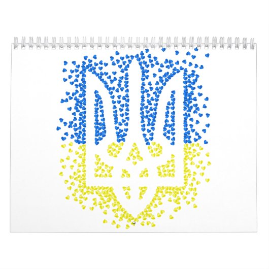 Calendrier Trident de l'emblème ukrainien tryzub dispersant l (Protection)