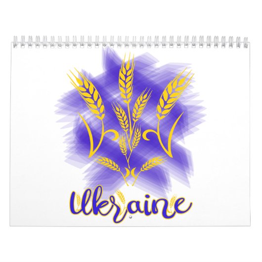 Calendrier Trident ukrainien fait d'oreille de blé (Protection)