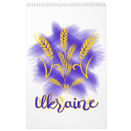 Calendrier Trident ukrainien fait d'oreille de blé (Protection)