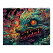 Calendrier Trippy créature avec motif psychédélique (Protection)