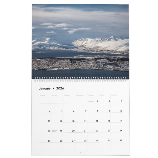 Calendrier Tromso 2026 (Jan 2026)