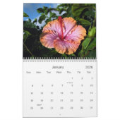 Calendrier tropical de fleurs d'Hawaï (Jan 2026)
