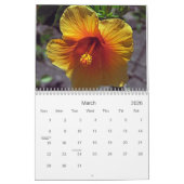 Calendrier tropical de fleurs d'Hawaï (Mar 2026)