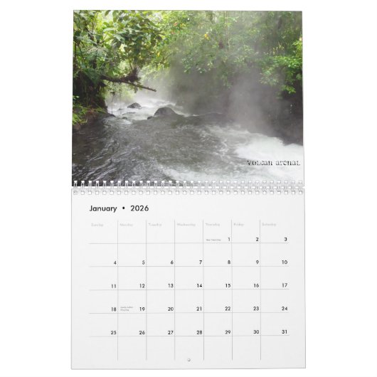 Calendrier tropical du Costa Rica 2010 - 2011 (Jan 2026)