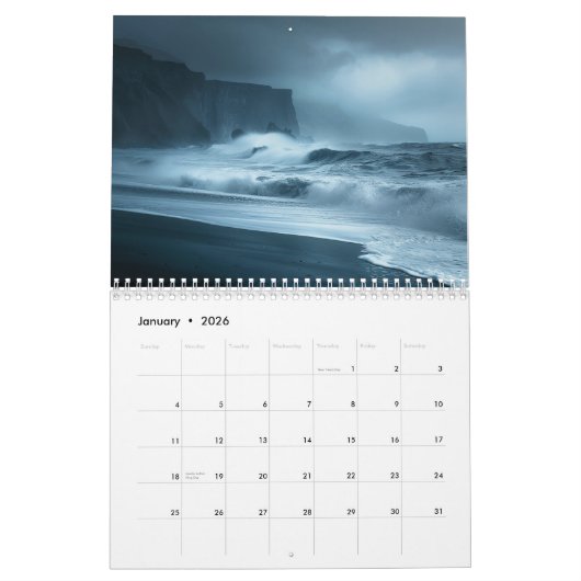 Calendrier Tropical Ocean Views & Serene Coastal | Beaches  (Jan 2026)