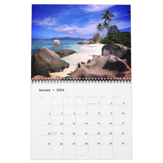 Calendrier Tropical Paradise Calendar (Jan 2026)
