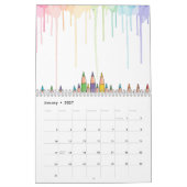 Calendrier Trousse à crayons mignonne Kawaii (Jan 2027)