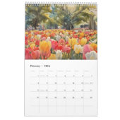Calendrier Tulipes champ aquarelle peinture 4 (Feb 2026)