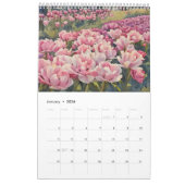 Calendrier Tulipes champ aquarelle peinture 4 (Jan 2026)