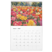 Calendrier Tulipes champ aquarelle peinture 5 (Mar 2027)