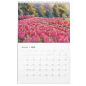 Calendrier Tulipes champ aquarelle peinture 6 (Jan 2026)