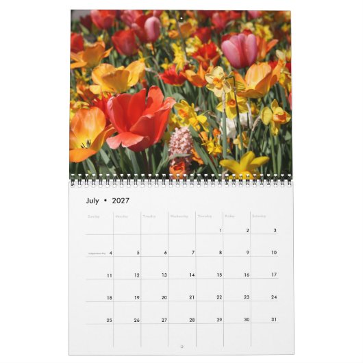 Calendrier Tulipes et moulins à vent (Jul 2027)